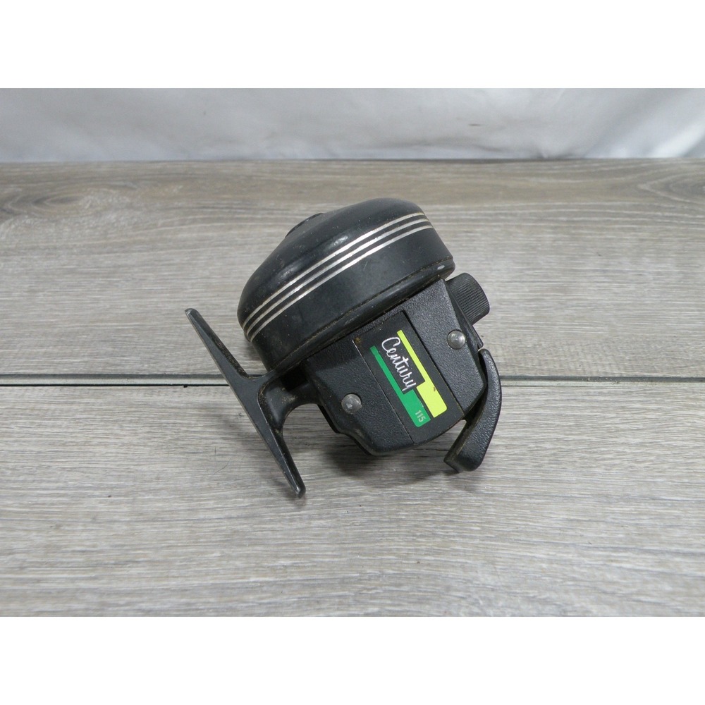 Vintage Johnson Century 115 Spincast Fishing Reel - Black